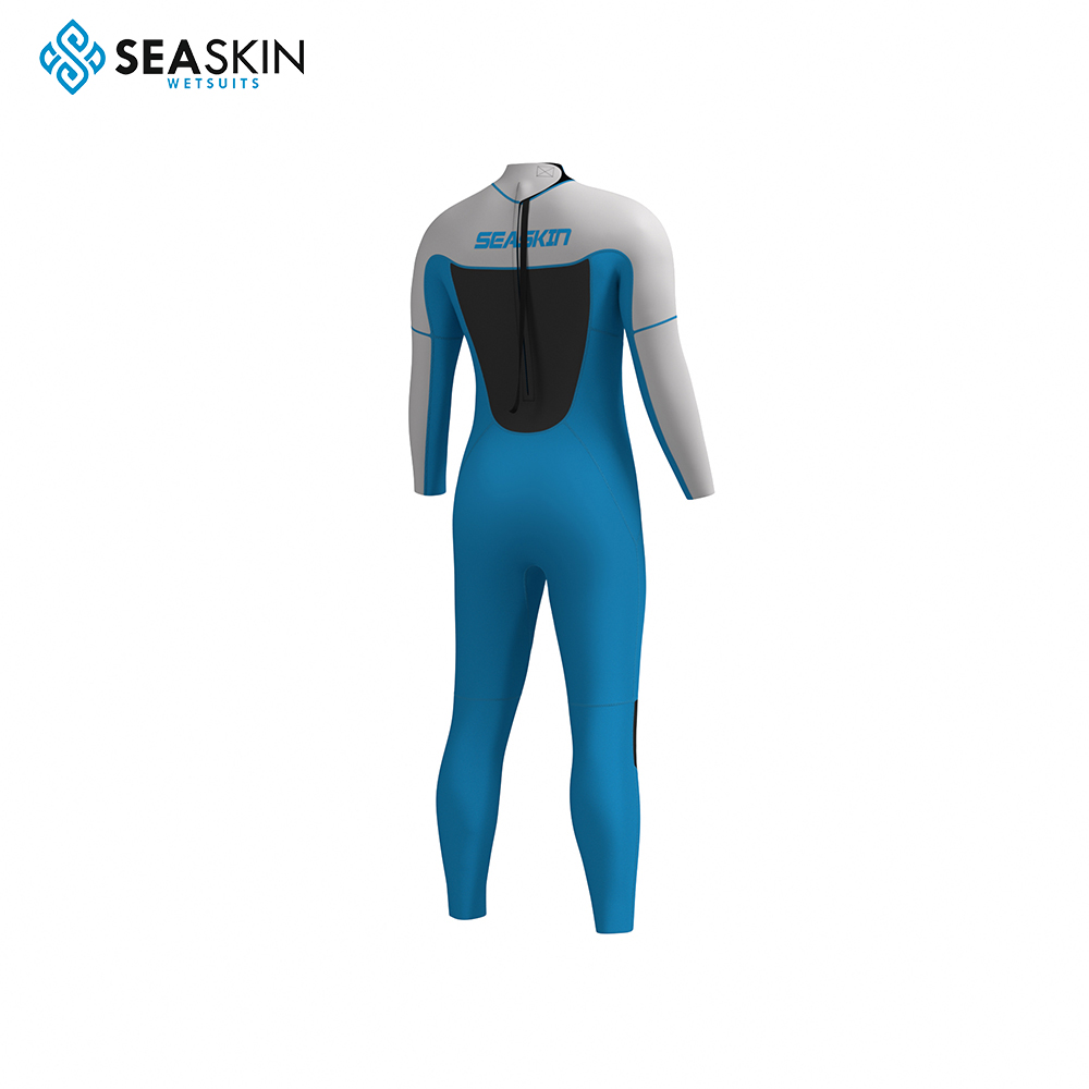 Penyesuaian Seaskin Mens Wetsuits 3/2mm saman menyelam badan penuh untuk lelaki