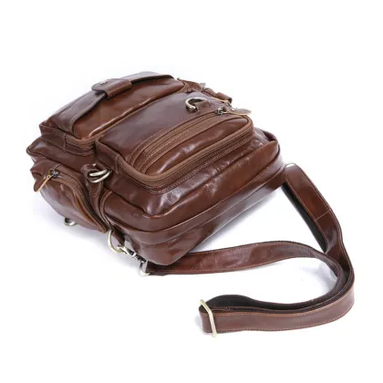 China Wholesale Genuine Leather Bright Color Waterproof Unisex Laptop Backpack
