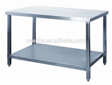 2 Layers Kitchen Stainless Steel Work Tables