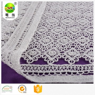 2019 polish 100 polyester embroidery lace fabric for dress