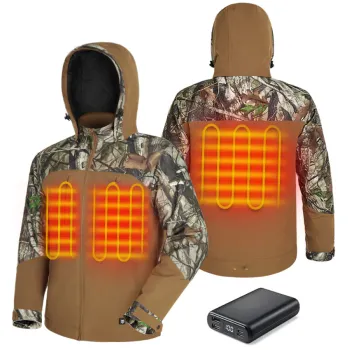 Heated Insulated Men's Water-Resistant Down Work Jacket