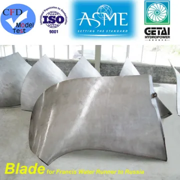 Francis turbine blade C0-Cr-WC coated energia hidroelectrica water turbine generator & governer manufacturer made in china from