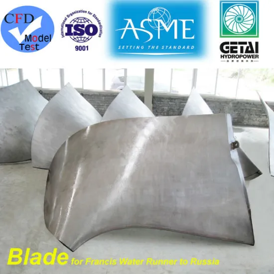 Francis turbine blade C0-Cr-WC coated energia hidroelectrica water turbine generator & governer manufacturer made in china from
