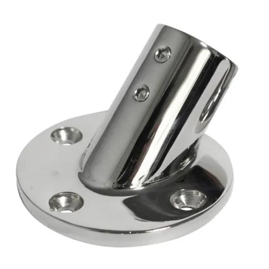 316 Stainless Steel 60 Degree Boat Round Pipe Base for Marine Handrail - Wholesale from Alastin Marine