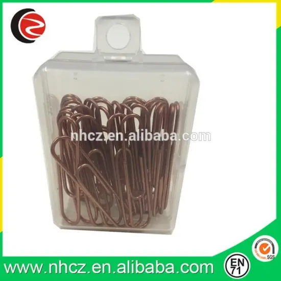 Medium Rose Gold Paper Clips in PP box