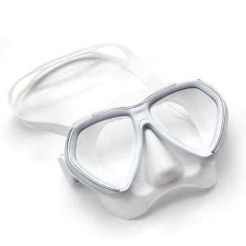 Maschera per immersioni a doppia lente in vetro temperato per adulti
