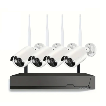 Sistema CCTV NVR wireless a 4 canali con telecamere di sicurezza WiFi da 5 MP (4pc)