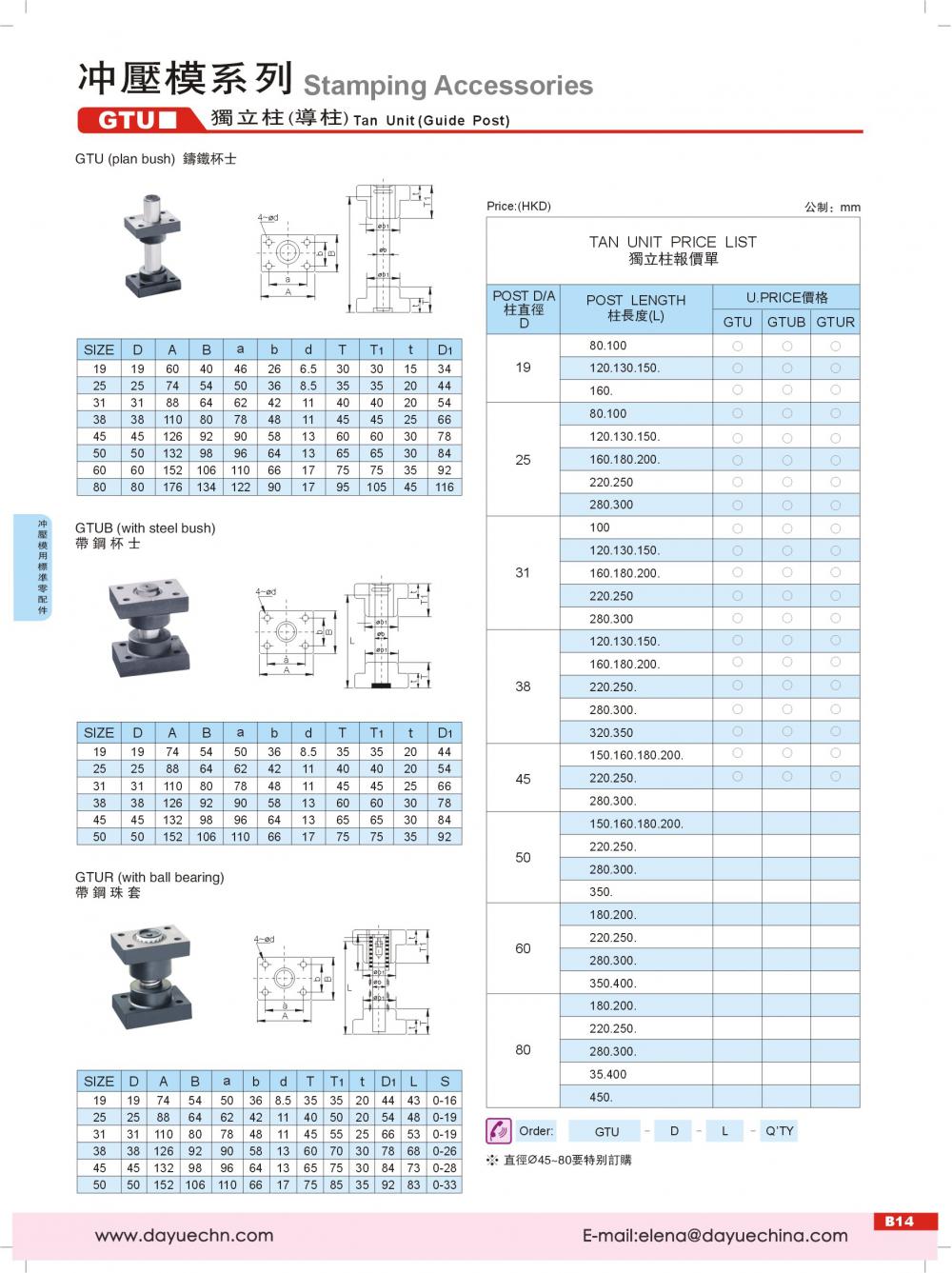 Bush Cast Iron Cup Independent Cup Guide Post