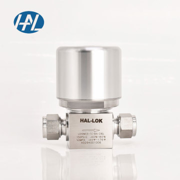 1/4 in. Stainless Steel Low Pressure Pneumatic Diaphragm Valve with Tube Fitting End