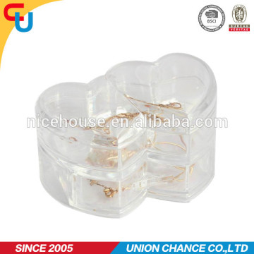 Heart shape 2 tier cosmetics makeup organizer or make up collection