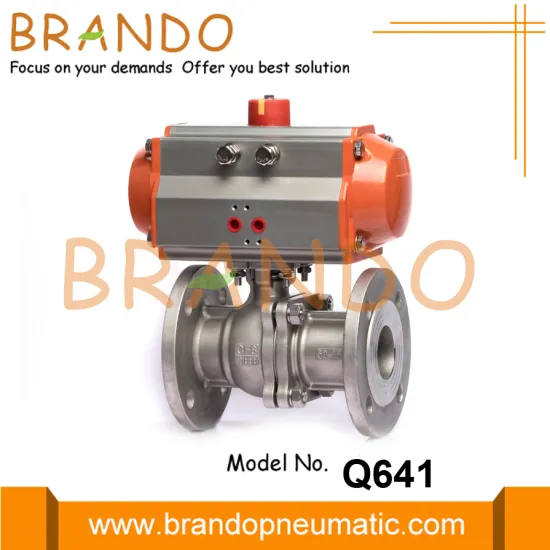 2'' Flange Port Ball Valve With Pneumatic Actuator