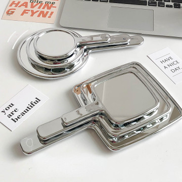 Travel-friendly Liquid Shape Square Mirror: A Mini Hand-held Cosmetic Tool for Portable Beauty Needs