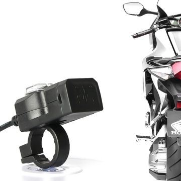 Dual USB Port 12V Waterproof Motorbike Motorcycle USB Handlebar Charger 5V 1A/2.1A Adapter Power Socket