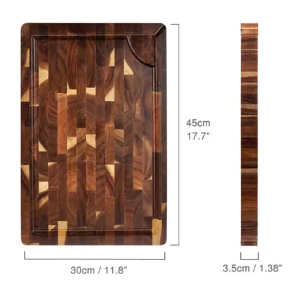 Acacia Wooden Cutting Board - Quality Design Walnut Olive Butcher Block Kitchen
