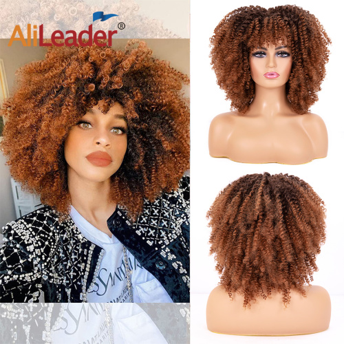 Cheap Synthetic Hair Short Kinky Curly Afro Wigs