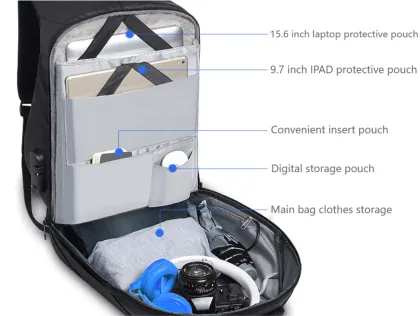 Anti-theft Laptop Backpack with USB Charging