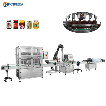 Automatic Honey Tomato Sauce, Peanut Butter BBQ Sauce Filling and Capping Machine for Glass Bottles