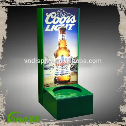 Two Bottles LED Beer Bottle Light, Bottle Glorifiers LED Light Base, Beer Display