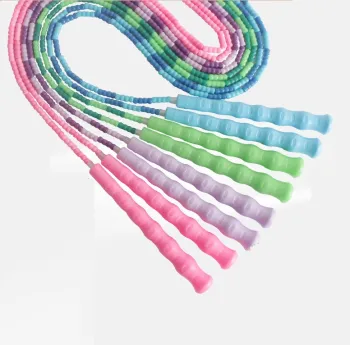 Adjustable Jump Rope with Soft Beaded Segments for Custom Fitness Exercises