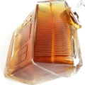 Whiskey transparent glass bottle