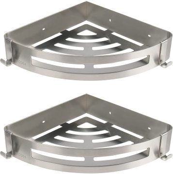 Stainless Steel Wall Mounted Bathroom Shower Corner Shelf Hanger Rack