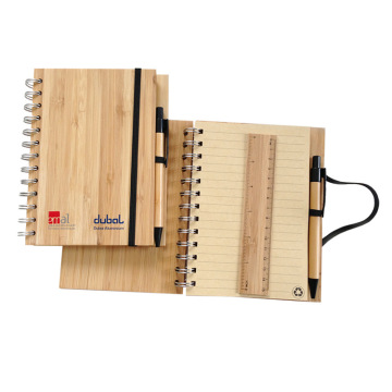 Bamboo Cover Eco-Friendly Business Notebook Set