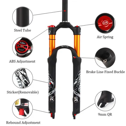 KRSEC Aluminum Bicycle Fork - 26/27.5/29\" Suspension Fork Bike Parts