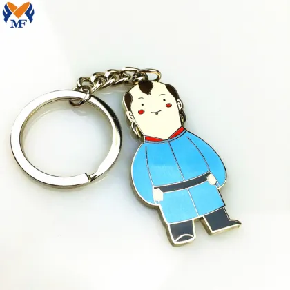 Metal Collection Customized Logo Space Enamel Keychain
