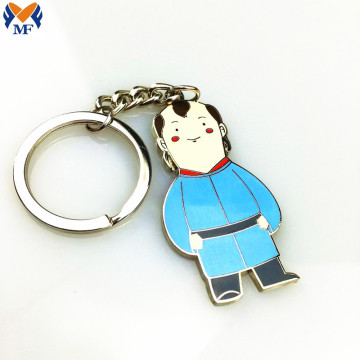 Metal Collection Customized Logo Space Enamel Keychain