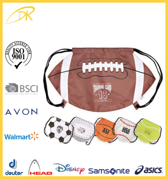 wholesale cheap promotion football drawstring bag, Custom soccer drawstring bag