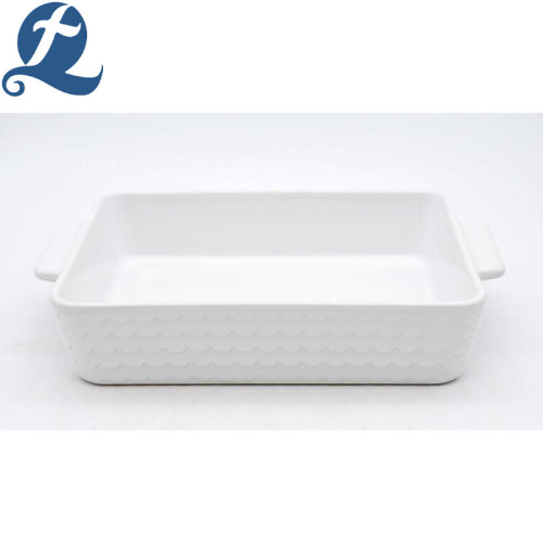 Factory production water ripple printed handle baking tray