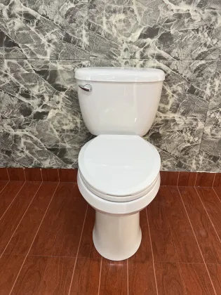 American Modern Extended Height Ceramic Siphon Flush Split Toilet