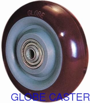 Red PU Caster Wheel/ Single Wheel, Various Sizes Available