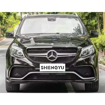 Fit for Benz ML Class W166 2010-2015 Modified GLE63 AMG Bumper Kit with Grille and Hood Headlights