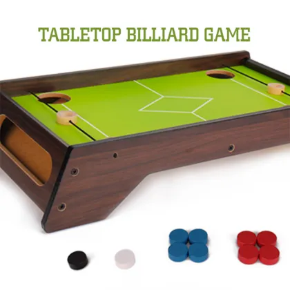 Wooden Billiard Pool Table Game Table Billiards Game for Family Ice Ball Table Game Competitive Board Games