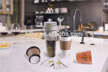 HXIN kraft paper cup clutch cup sleeve beverage cups with sleeves