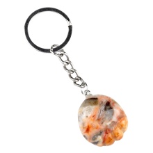 Crazy Agate Foot Keychain 22x25mm Children Feet Palm Feet Stone Pendant Key Accessories