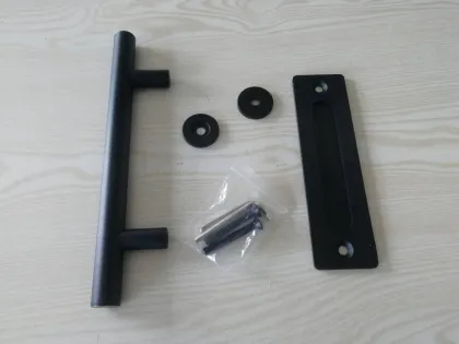 Black T-Bar Barn Door Handle for Home Industry Style Furniture Kitchen