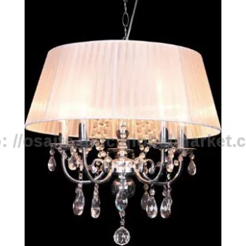 Hot Sale Organza Shade Modern Crystal Ceiling Light