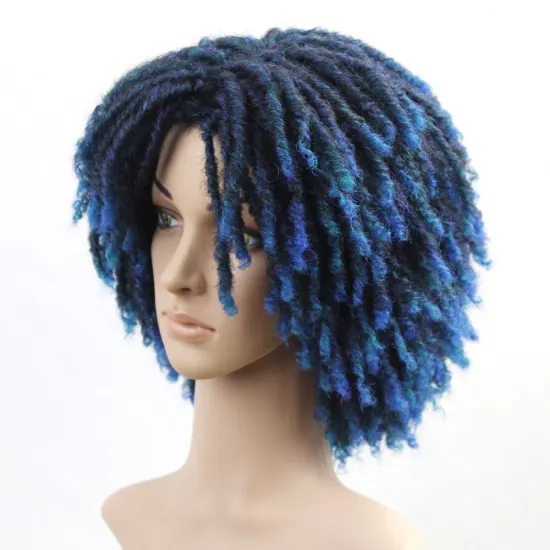 Short Crochet Braids Wigs For Black Women Synthetic DreadLock Hair Wig Ombre Twist Afro Wig African Golden Beauty