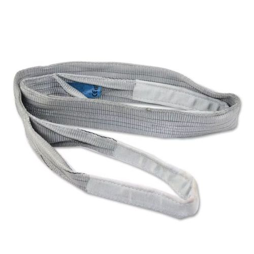 Reinforced polyester double eye webbing sling