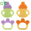 New Design Embossed With Flower Shaped Infant Teether