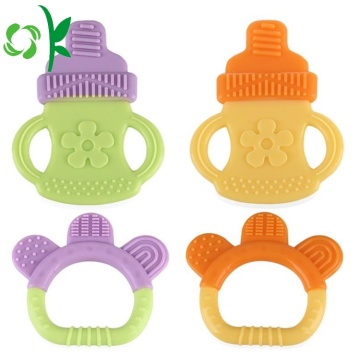 New Design Embossed With Flower Shaped Infant Teether