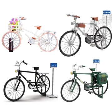 2023 novità DK80001-80007: Vintage Road Bicycle &amp; Car Model Building Blocks - Creative Educational Toy for Kids