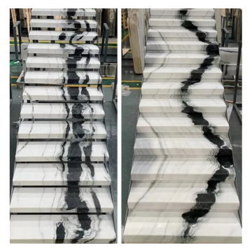 Panda White Marble Slab for Modern Villa Flooring