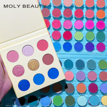 Colorful DIY Eyeshadow Palette: Make Your Own Style 9-Pan Cardboard Eyeshadow Palette