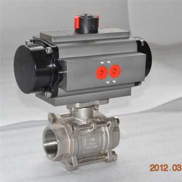 3 pieces thread connection pneumatic ball valve ac220v manufacturer                        
                                                                                Supplier's Choice