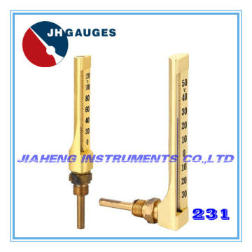 V-Shape industry glass thermometer