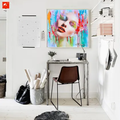 Colourful Woman Face Oil Painting