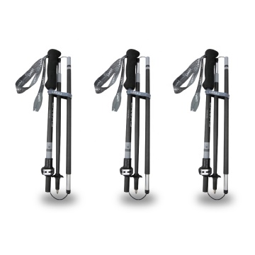 XATP 4 Sekcja Składana 3K włókna węglowego Z Trekking Trekking Buging Stick: OEM &amp; ODM System jednopulingowy